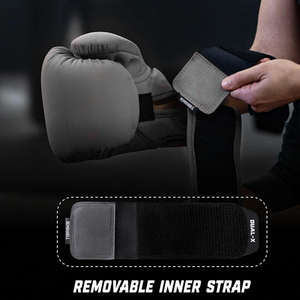 ถุงมือชกมวยหนัง PU คุณภาพสูงสำหรับมืออาชีพ สายรัดข้อมือปรับได้ ป้องกันการลื่น ปิดแบบสวม คุณภาพเยี่ยม - Product Image 3