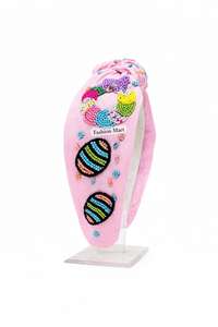 Diadema de Pascua con Cuentas Hecha a Mano para Mujeres y Niños, Accesorio para el Cabello con Diseño de Conejito y Huevo para el Festival de Primavera - Product Image 5