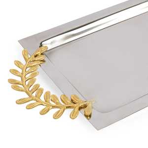 Meilleure vente Plateau de service en aluminium fait main avec poignée décorative en laiton au prix de gros - Product Image 6