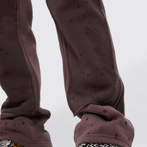 Nuevo patrón sólido de moda desgastado manga larga chándales de invierno 100% algodón polar transpirable Streetwear conjuntos - Product Image 6