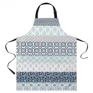 Juego de delantal de cocina 100% algodón de último diseño superventas de tamaño personalizado a precio mayorista - Product Image 3