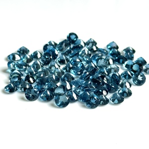 6mm Natural London <b>Blue</b> <b>Topaz</b> Round Cut Gemstone for Jewelry Making High Quality <b>Blue</b> <b>Topaz</b> Loose Faceted Stone Bulk Wholesale - Product Image 2