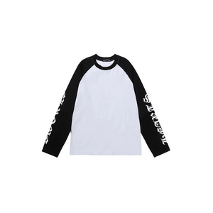 Camiseta Personalizada de Alta Calidad para Hombre, Manga Larga, Cuello Redondo, Manga Raglán, 100% Algodón, Transpirable, de Secado Rápido, Corte Regular Informal - Product Image 3