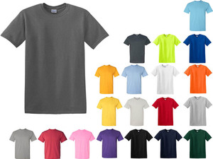 เสื้อยืดผู้ชายผ้าคอตตอนสีพื้นสำหรับ100% พิมพ์ลายยูนิเซ็กส์กำหนดโลโก้ได้เอง - Product Image 3
