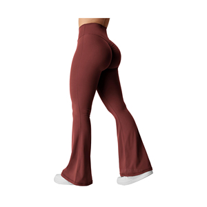 Collants de sport de fitness évasés taille haute pour femmes pantalons de yoga d'été en polaire Leggings push-up inspirés de Streetwear pour l'entraînement de gymnastique - Product Image 4