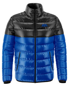 Veste matelassée à blocs de couleurs bicolores personnalisée pour hommes hiver chaud chauffé en duvet vêtements de sport Stand fabriqué bulle veste rembourrée - Product Image 1