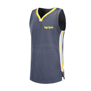 Vêtements de sport en ligne en solde, maillot de basket respirant, qualité supérieure personnalisée, 100% polyester, sans manches, pour hommes - Product Image 2