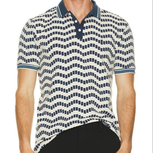 Camiseta informal de golf de verano para hombre, Piqué fino frontal, manga corta, cuello vuelto sólido, tela de punto, antibolitas, 100% algodón - Product Image 4
