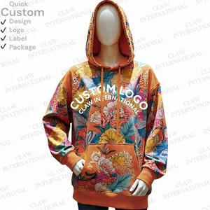Sudaderas con capucha de sublimación de clasificación superior para mujer, sudaderas con capucha de sublimación de diseño anticontracción de secado rápido con tamaño personalizado - Product Image 3