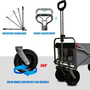 Usine directe belle <span class=keywords><strong>chariot</strong></span> pliant Portable en acier inoxydable <span class=keywords><strong>chariot</strong></span> <span class=keywords><strong>jardin</strong></span> plage Wagon Camp utilitaire Wagon - Product Image 3