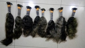 Venta caliente 100% extensiones de cabello humano natural al por mayor barato Afro rizado a granel cabello negro ondulado a granel cabello crudo - Product Image 3