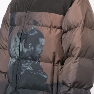 Sublimated Stand Collar Windproof Breathable Puffer <b>Jacket</b> for Men High Street Fashion Winter Outdoor Wear with Sherpa Lining - Product Image 4