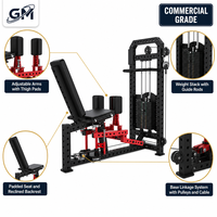 Machine d'abduction et d'adduction des hanches avec pile de poids, entraîneur de cuisses intérieures et extérieures pour la musculation en salle de sport commerciale