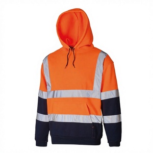Work Wear High Visibility Reflective Safety Clothing Hoodie Men Safety Hoodie Wholesale High Quality Fabric Pullover Hoodie - Product Image 1