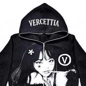 Haute qualité sur mesure hommes hiver pull à capuche impression numérique surdimensionné polaire solide motif Streetwear en gros - Product Image 2