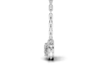 Pendentif halo en diamant ovale de 0,676 carat cultivé en laboratoire, collier de 15 diamants, or jaune, or rose, plaqué or 9K, 14K, 18K, luxe - Product Image 5