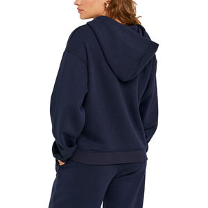 เสื้อฮู้ดมีซิปสำหรับผู้หญิงแบบลำลองแขนยาวและผ้าฝ้ายเนื้อนุ่มเหมาะสำหรับชุดกีฬากลางแจ้งทุกวันในฤดูใบไม้ร่วงฤดูหนาว - Product Image 3