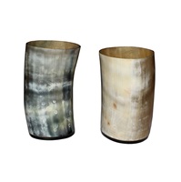 Gobelet à boire court en corne, verre à vin viking, qualité supérieure pour la maison, la cuisine, le dessus de table, verre en corne à bas prix