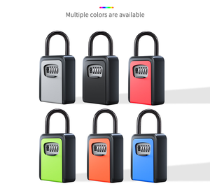 Caja de bloqueo de llaves sin instalación, caja de almacenamiento de llaves de Metal, código de combinación montado en la puerta, caja fuerte para llaves para el hogar - Product Image 3