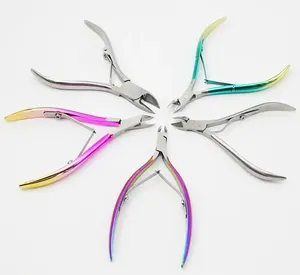 Manufacturers Beauty Products Scissor Shape Cuticle Nippers Cuticle Nippers Rubber Handle Cuticle Nippers - Product Image 4