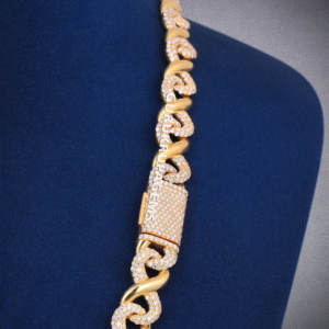 Collar de Cadena Cubana con Cruz Infinita de Plata de Ley 925 Directo de Fábrica, Collar para Hombre con Moissanita VVS, Pasa el Test de Diamantes, Estilo Hip Hop - Product Image 5