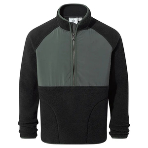 Veste d'hiver à demi-fermeture éclair en polaire Sherpa avec logo personnalisé unisexe OEM Veste avec fermeture à glissière pour hommes et femmes Design personnalisé - Product Image 1