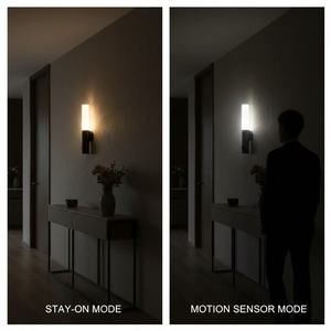 Rechargeable <b>Motion</b> Sensor Wall <b>Light</b> with Fluorescent <b>Light</b> Source and Adjustable Color Temperature - Product Image 2