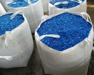 HDPE Reciclado Azul de Grado Industrial, Alta Resistencia a Químicos/Desgaste, Residuos de Tambor, Flocos/Gránulos a Granel Empacados - Product Image 1