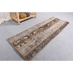 Tapis Moderne Vintage Turc Marron Beige Motif Géométrique 250X410 cm Laine Latex pour Chambre Couloir Rectangle Rayé Design - Product Image 2