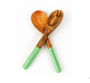 High Quality <b>Wooden</b> Salad Servers Unique Kitchenware Set of 2 Handmade Ketchenwar Salad Tools - Product Image 3