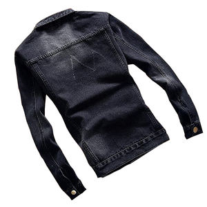 Prix de gros Vestes en jean personnalisées avec jean Vestes en jean unies vierges respirantes à manches longues - Product Image 4