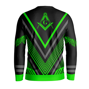 Suéteres de Punto Personalizados OEM con Diseño de Cuadrado y Compás, en Acrílico y Lana, Transpirables, Unisex, Bordados con Letras Griegas - Product Image 2