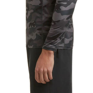 T-shirt de sport pour homme à col montant et fermeture éclair, séchage rapide, pour l'entraînement, la course en extérieur et les activités décontractées, à manches longues - Product Image 4