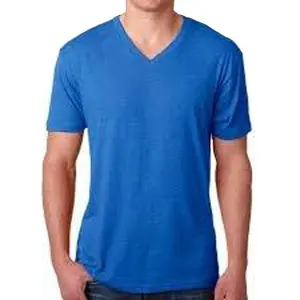 पुरुषों की सादा कपास टी शर्ट कार्बनिक कपास यूनिसेक्स कस्टम लेबल V गर्दन रिक्त टी शर्ट परिधान पुरुषों के कपड़ों की उच्च गुणवत्ता टी शर्ट