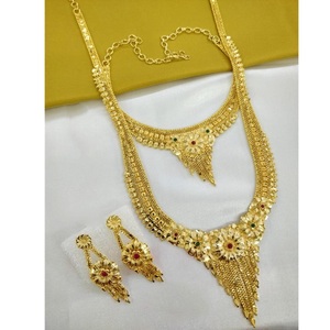 Premium Quality One Gram Gold Plated Marathi Look <b>Jewelry</b> <b>Set</b> with Gold Tone Necklace <b>Set</b> <b>for</b> Bridal and Wedding Wear <b>for</b> <b>Women</b> - Product Image 1