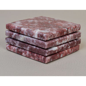 Antique Design Square Shape Decorative <b>Coasters</b> Natural <b>Pink</b> Marble <b>Coasters</b> Set of 4 Tableware <b>Coasters</b> in Low Price - Product Image 2