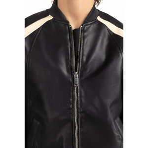 Vestes tissées enduites coupe classique automne taille XL, col montant, fermeture éclair, motif décoratif, capuche, rembourrage en coton sans couture - Product Image 6