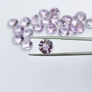 Damier rond de qualité exceptionnelle coupe 12mm améthyste rose naturelle certifiée pierre précieuse en vrac pour la fabrication de bijoux magasin de revendeurs d'usine - Product Image 4