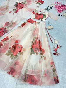 ผ้าโปร่งบางเนื้อนิ่มผ้าโปร่งบางสำหรับผู้หญิงพิมพ์ลายดอกไม้งานปาร์ตี้งานเทศกาลงานเทศกาลล่าสุด - Product Image 3