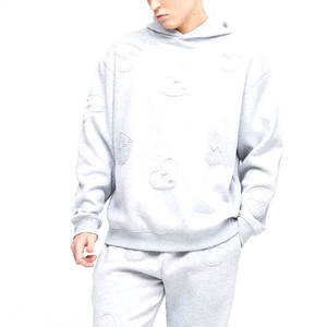 Otoño Invierno hombres ropa de manga larga patrón suelto chándal hombres personalizado peso pesado algodón polar patrón suelto chándal - Product Image 4