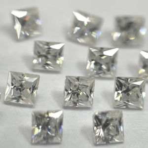 Moissanite E-f de couleur blanche, taille princesse carrée de 3 mm, pureté VS, moissanite carrée en vrac - Product Image 3