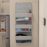 MA39.1 Sac de rangement en tissu moderne et écologique et durable Petit organisateur mural pliable Bijoux Cosmétiques Outils OEM personnalisés