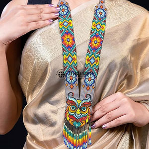 สร้อยคอปักทำด้วยมือสำหรับผู้หญิงเครื่องประดับแฟชั่นหรูหราสร้อยคอสไตล์โบฮีเมียนเก๋ไก๋ - Product Image 2