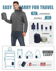 Chaqueta de Plumón para Hombre, Talla Grande, con Logotipo Personalizado, Envío Rápido, Chaqueta de Invierno con Capucha Desmontable, Chaqueta Brillante para Hombre - Product Image 5