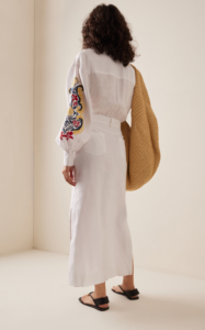 Ukraine embroidered full <b>sleeves</b> high neck with belt <b>long</b> Ukraine outfit for women - Product Image 2