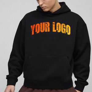 Nouvel arrivage de sweats à capuche surdimensionnés avec logo personnalisé couleur unie unisexe en coton polyester respirant et confortable pour hommes, tenue décontracté - Product Image 1