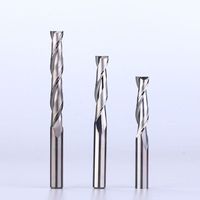 3.175/4/5/6mm 2 cannelures fraise en bout simple cannelure HSS/carbure fraise pour acrylique/bois/fenêtre/porte CNC fraise outil de coupe