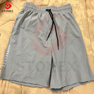 2025 New Design Oem Men Casual Shorts High Waist <b>Drawstring</b> Polyester And Spandex Plus Size Sport Shorts - Product Image 4