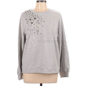 เสื้อสเวตเชิ้ตผู้หญิงประดับเพชรเทียม ระบายอากาศได้ดี สีพื้น เสื้อสเวตเชิ้ตผู้หญิงประดับเพชรเทียม คุณภาพสูง - Product Image 2