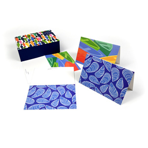 Tùy Chỉnh Gấp Thiệp Chúc Mừng Màu Xanh Cảm Ơn Bạn Thẻ In Đa-Mô Hình Cảm Ơn Bạn Thẻ Thiết Lập Với Hộp Và Phong Bì - Product Image 3